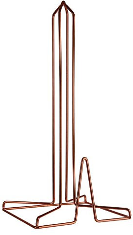 Premier Housewares 507559 Vertex Kitchen Roll Holder - Copper Plated , 15 x 15 x 31 cm