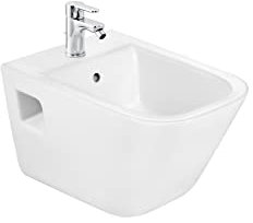 Roca,Senso Square DE,SQUARE - Bidé suspendido sin tapa,Blanco,350mm x 540mm x 315mm,A357475000