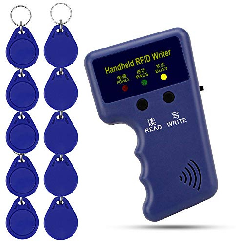 OBO HANDS handhållen 125 KHz RFID-blockeringsläsare Skrivare Kopiator Duplicator + 10 st skrivbara T5577 nyckelkort