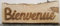 Bienvenue - plaque en bois gravée - inscription Bienvenue