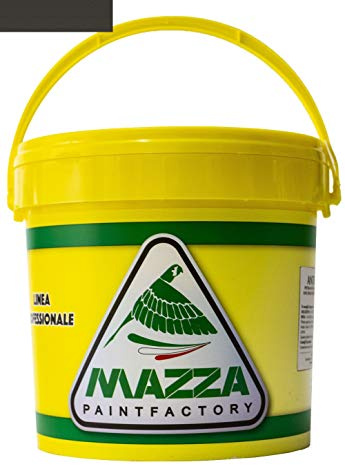 MAZZA Colorificio Pittura per Interni Lavabile Acrilica Lt 5-14 Per Muri Interni Ed Esterni Bianca e Colorata Colorificio (14 Litri, Nero Antracite Mz1121/14)