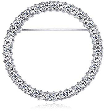 Buwei Porte-Lunettes en Cristal Rond Broche Porte-Lunettes de Lecture Broche Broche pour Femme