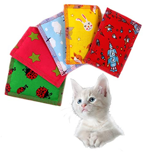Joli Moulin Premium Baldrian Katzenspielzeug Schmusekissen Duftkissen Oeko-TEX 100 der Umwelt zuliebe, Konservierungsbeutel, 5 Stück für glückliche Katzen