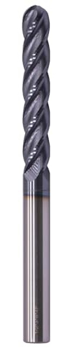 BestParts High Performance Ball Nose Solid Carbide Long End Mill - AlTiN Coated, 30 Degree Helix, 4 Flute, 1/2 Cutting Diameter, 1/2 Shank Diameter, 3 Length of Cut, 6 Overall Length