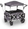 elvent® FamilyStar 2 Sitzer Bollerwagen | Handwagen faltbar mit Dach I Sitzpolster, Hecktasche, Feststellbremse, PU-Reifen, 5-Punkt-Gurte für 2 Kinder, Teleskop-Zugstange