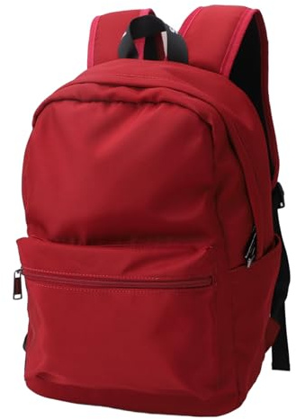 Cooler Backpack, Airflow Compression Laptop Ryggsäck, Bekväm Nylon för Vandring (Röd)