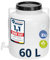 Garronda 60 litros Barril BPA-Libre con Grifo Boca Ancha, Depósito de Agua con Tapa, Ideal para Sauerkraut, Barril de Salmuera para Carne, Tonel de Lluvia, Cuba de Agua GD-0090, Blanco