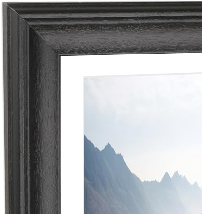 XYFBYSH 21x29 Picture Frame Solid Wood Black, Display 19x27 (With mat) or 21x29 (Without mat) Photos, Poster, Painting,Puzzles (X23B2129W1927)