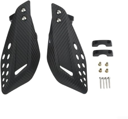 Motocross handskydd ABS aluminium vindtät svart (svart) | ABS plast, aluminiumfäste, vindtät, slagtålig, för motocross och Enduro