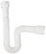 Sanitop-Wingenroth Siphon, Flexibles Anschlussrohr für Spüle, Röhrensiphon als Geruchsverschluss, 1 1/2 x 40/50 mm, Reduzierstück 1 1/4, Ausziehbar bis 850 mm, Kunststoff, Weiß, 22149 8