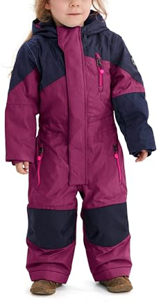 Killtec girls Tuta da sci con cappuccio e ghetta antineve - Kesley Mini, susina, 98/104, 34353-000