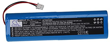 vhbw batteria sostituisce Topcon EGP-0620-1, EGP-0620-1 REV1, 24-030001-01, TOP240-030001-01 per dispositivo di misurazione (4400mAh, 7,4V, Li-Ion)