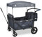FableKids Bollerwagen Leo X4Plus mit Dach | 4 Sitzplätze | Faltbarer Transportwagen | XXL-Hecktasche | 4X 5-Punkt-Gurt | 360° Offroad Räder | Fußbremse | Oxford 600D | Belüftungsnetze| Blueberry Blue