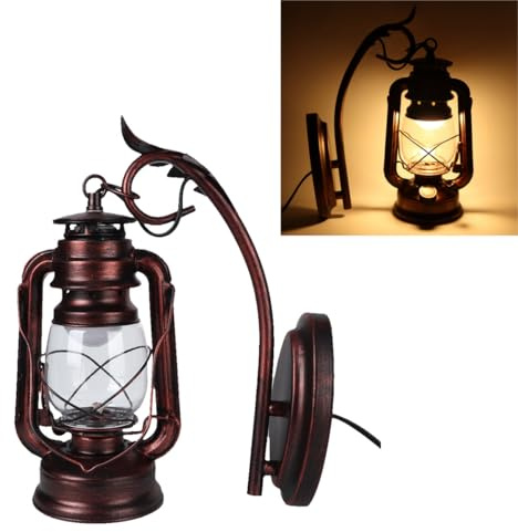 Vägglykta Inomhus Vintage Vägglykta Lampa Oljelampa För Stuga Sovrum Vardagsrum Hall Öppen Spis