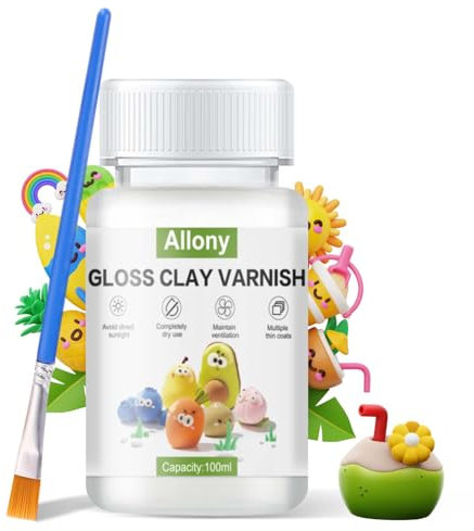 Air Dry Clay Glaze, Acryl Klarlack Matt, gips versiegelung wasserfest zum zum Versiegeln und Glänzen von Acrylfarbe, Ton, Gips, Gießpulver, Stein und Holz-100ml