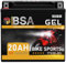 BSA YTX20-BS GEL Motorradbatterie 12V 20Ah 345A/EN Batterie doppelte Lebensdauer entspricht 51822 CTX20-BS GTX20-BS vorgeladen auslaufsicher wartungsfrei
