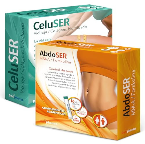 Pack Dúo Abdoser + Celuser | 32 sticks | Indicado para el Abdomen, Caderas y Piernas - 1 sobre al día