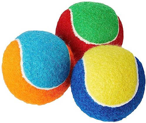 Petface Lot de 3 balles de Tennis couinantes pour Chiens, Toutes Les Tailles