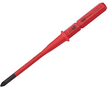 Draper XP1000 VDE Extra Slim PZ/SL Type Interchangeable Screwdriver Blade - 16419 - Precision Electrical Screw Driver Bit Tool, Red