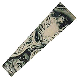 Manicotto tattoo - manica - tatuaggio finto - immagine - donna con ali e uomo con occhiali - tatoo - mezza manica - tribale - idea regalo originale - w27 - t27