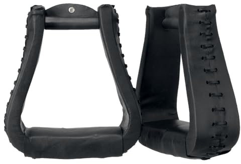 Tough-1 Steigbügel Royal King Oversized Western Leather Tread 57-5995, schwarz, 3
