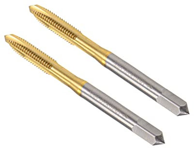 CoCud Espiral Punto Machos, Métrico M5 x 0.8 Rosca, Titanio Recubierto Alta Velocidad Acero 6542 Tornillo Fresado Roscar Macho - (Aplicaciones: para Roscado Perforadora Máquina), 2uds