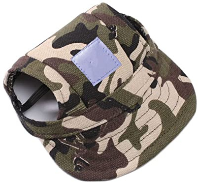 SHTGOI Berretto da baseball per cani, per attività all'aperto, per animali domestici, protezione solare, cappello da baseball, cappello da sole, cappello da sole, cappello con fori per le orecchie e