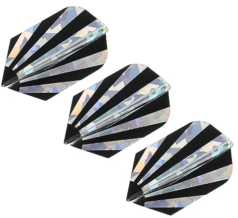 PATIKIL Slim Dart Flights, 3 Pack PET Unique Design Dart Accessories for Steel Tip Dart and Soft Tip Darts, Black