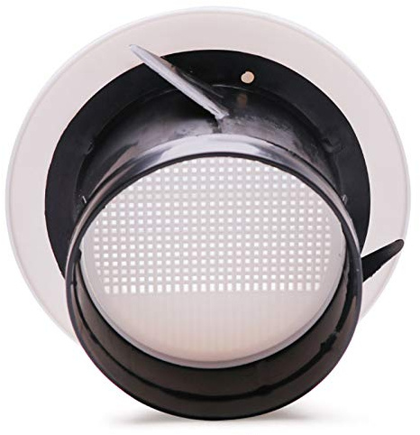 Air Vent Cap Indoor Exhaust Cowl with Grid Rain Cover Bird and Insect Protection Kitchen Bathroom Ventilation Install on Ceiling/Wall 200MM (100MM)