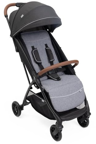 Chicco Glee, Passeggino 0+ Mesi-22 Kg, con Chiusura Automatica e Compatta, Capotte Estensibile con Trattamenti UV50+ Antipioggia, Schienale Reclinabile e Regolabile, Poggiagambe, Grigio