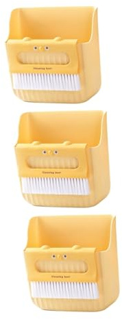 Cabilock 3sets Mini Broom and Dustpan Set for Desktop Cleaning Convenient Small Cleaning Brush Stiff Bristles for Dining Table Sweeper