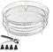 Solaughguy Space Saving Stackable Rack Set In Stainless Steel For Air Fryer, For Maximum Cooking Capacity Air Fryer 3 Layer Air Fryer Accessories Stainless Steel Dehydrator Rack (Circular)