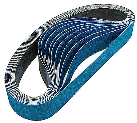 Slipbandsats for metallSlipband, 10 st 915x100 mm slipband Blå zirkoniumkorund for metallbearbetning slipmaskinstillbehör(40#)