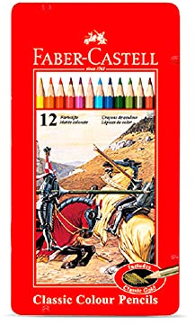 Faber-Castell 115844 - Buntstifte Classic Colour, 12er Metalletui, Classic Colour Pencils