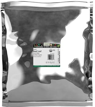 Frontier Co-op Sweet Basil Leaf, 1-Pound Bulk, Popular on Pizza & DIY Body Care As An Essential Oil, Kosher, Organic