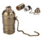 Nikou Light Holder E27 Vintage Lampenfassung aus Aluminium mit Zugkette Schreibtischlampe Beleuchtung Halter Schraubsockel (Farbe : Bronze)