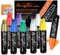 PRZRAO 10 Farben 15 mm Graffiti Stifte Set, Acrylmarker Breit, 3-in-1 Jumbo Kreidestifte Kreidemarker für Tafel Fenster Abwaschbar, Wasserfest Graffiti Stifte Acryl für Steine Holz Window, Glasstift