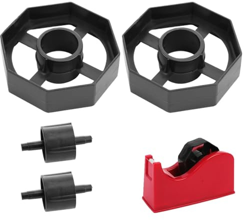 2 PCS Sellotape Dispenser Wheel, Replacement Tape Dispenser Wheel, Black Tape Dispenser Core and Wheel, 25mm Tape Dispenser Replacement Core Wheel for Tape Dispensers, Shops, Offices and Schools