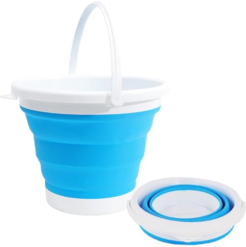 3L Collapsible Bucket, Small Bucket – Portable & Space-Saving Foldable Pail, Lightweight for Camping, Hiking, Travel, Car Washing, DIY & Household Use, Leakproof & Durable Design (blue)