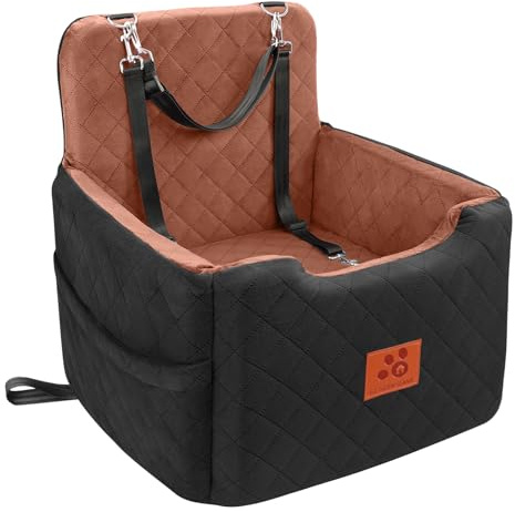 GL GLENSLAVE Siège auto pour chiens de petite et moyenne taille de moins de 15,9 kg, sièges rehausseurs en mousse à mémoire de forme, amovible et lavable, lit de voyage pour animal domestique avec 2