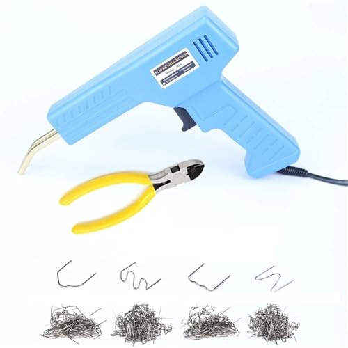 Soudeuse Plastique Kit d'agrafeuses à souder pour plastique 50 W, pistolet de soudage pour plastique, kit d'agrafeuses à chaud 200/1000 pièces(200Pcs NO Box)