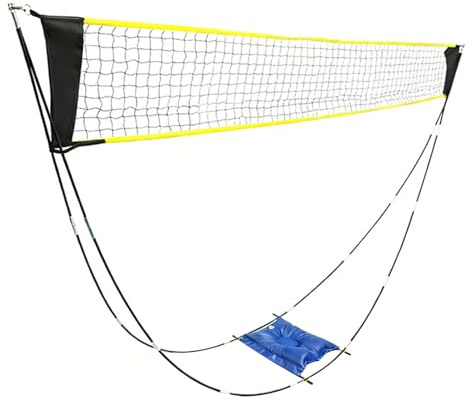 Badminton Net - Foldable Sport Equipment | Portable Volleyball Net Equipment,for Court Vacation Camping Beach Park Gym College