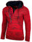 Kapuzenjacke Herren Winter Top Kapuzenpullover Reißverschluss Pulli Sweatshirt Jacke BB-277 Neu, Farbe:Bordo/Schwarz, Größe:3XL