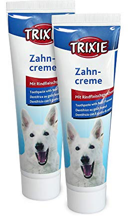 TRIXIE 2X Zahncreme mit Rindfleischgeschmack, für Hunde, 100g