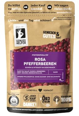 Bremer Gewürzhandel Pfeffer rot, ganz, Pfefferbeere rosa, leicht pikant, hervorragend für Salate und Gemüse, 10 x 50g