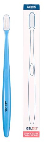 GELDIS Spazzolino per Apparecchi Ortodontici, Pulizia Mascherine, Bite, Protesi, Uso Quotidiano