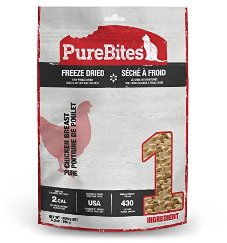 PureBites Chicken Single Ingredient Freeze Dried Cat Treats, 5.5 oz