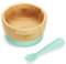 Munchkin Vajilla de Bebé, Set con Bol de Bambú y Cuchara para Bebé y Niños Pequeños a Partir de 6 Meses, Cuenco, Antideslizante, Plato con Ventosa Extraíble, Libre de BPA