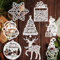 MWOOT 16 Stück Weihnachts Schablonen Stencils, Wiederverwendbares Malerei Vorlage Bemalen, DIY Christmas Speziell Geformte Schablone zum Malen an Wand, Geschenkkarte, Kuchen, Partygeschenke (8 Stile)
