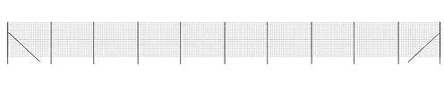 Gecheer Maschendrahtzaun, Verzinkter Stahl mit PVC-Beschichtung 2,2x25 m, für Garten und Tiergehege